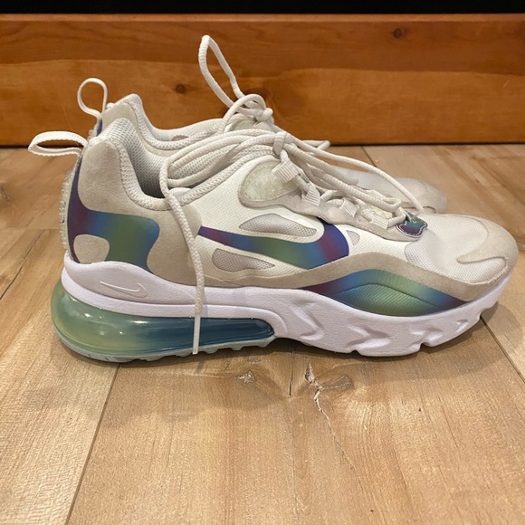 White and mixed colors, 270 nike react shoes 3.5 size ￼good condition - Picture 8 of 8